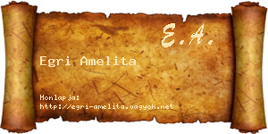 Egri Amelita névjegykártya